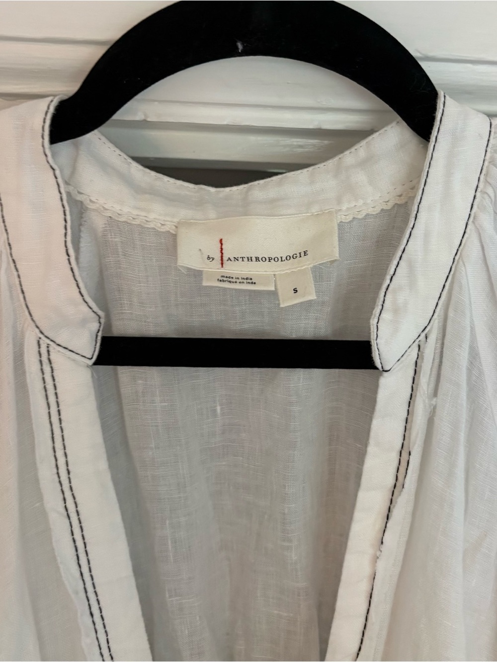 Anthropologie V-Neck Corset Midi Shirt Dress - Picture 5 of 5